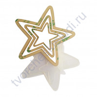 Набор шейкеров Звезда острые лучи, 3 элемента, толщ. 2 мм, цвет молочный