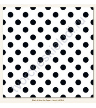 Бумага для скрапбукинга односторонняя коллекция Black and Gray, 30.5х30.5 см, 190 гр/м, лист Dot