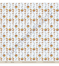Бумага для скрапбукинга односторонняя коллекция Кулинарное искусство, 30.5х30.5 см, 190 гр/м, лист Вторые блюда