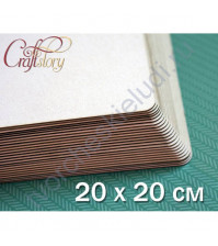 Лист пивного картона с закругленными углами, 20х20 см, толщ. 1.5 мм