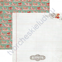 Бумага для скрапбукинга двусторонняя коллекция Mistletoe Magic, 30.5х30.5 см, 190 гр/м, лист Ledger