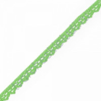 Тесьма вязаная хлопок шир 10 мм, цвет зеленый
