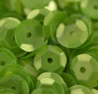Пайетки круглые с матовым эффектом 6 мм, 10 гр, цвет зеленый